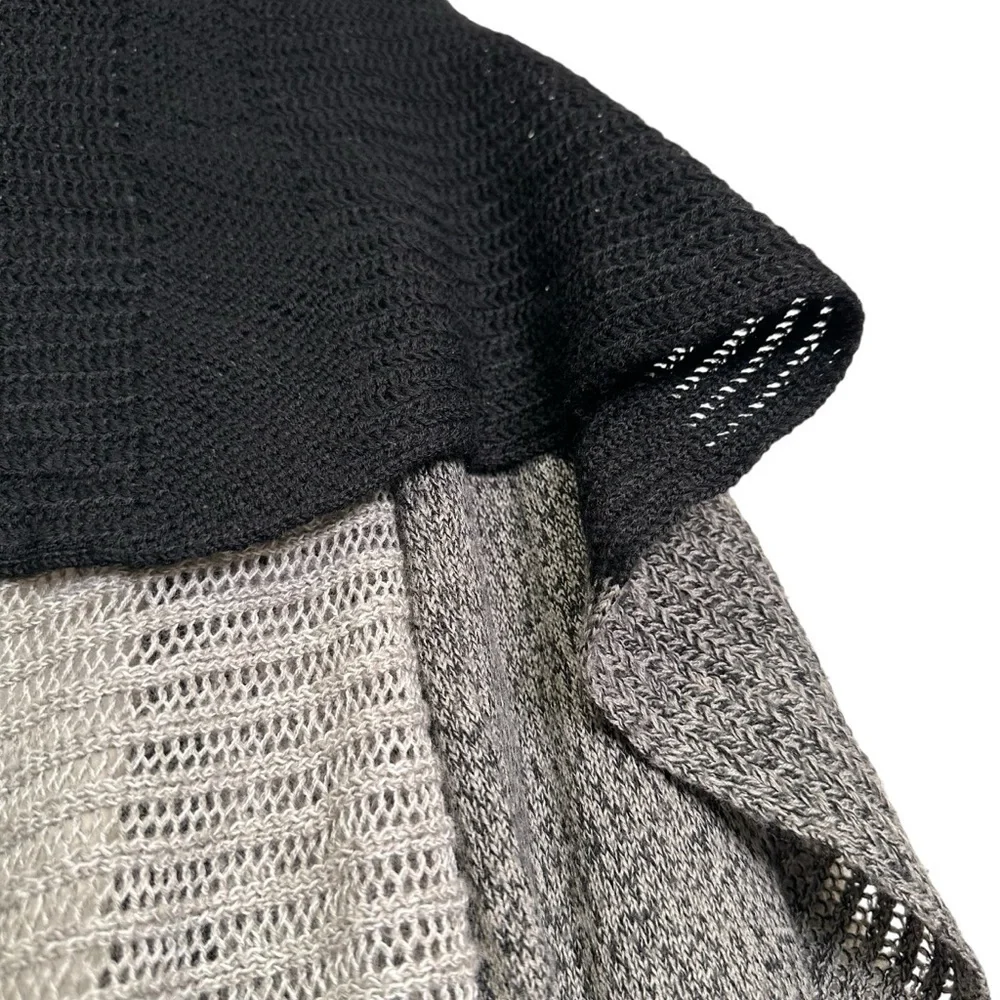 Lucky Brand Women’s MED Black & Gray Knit Wool Blend Cardigan - Picture 6 of 7